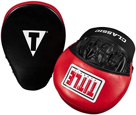 Title Boxing Classic Charge Punch Mitts, Black/Red-StrideForce Fitness