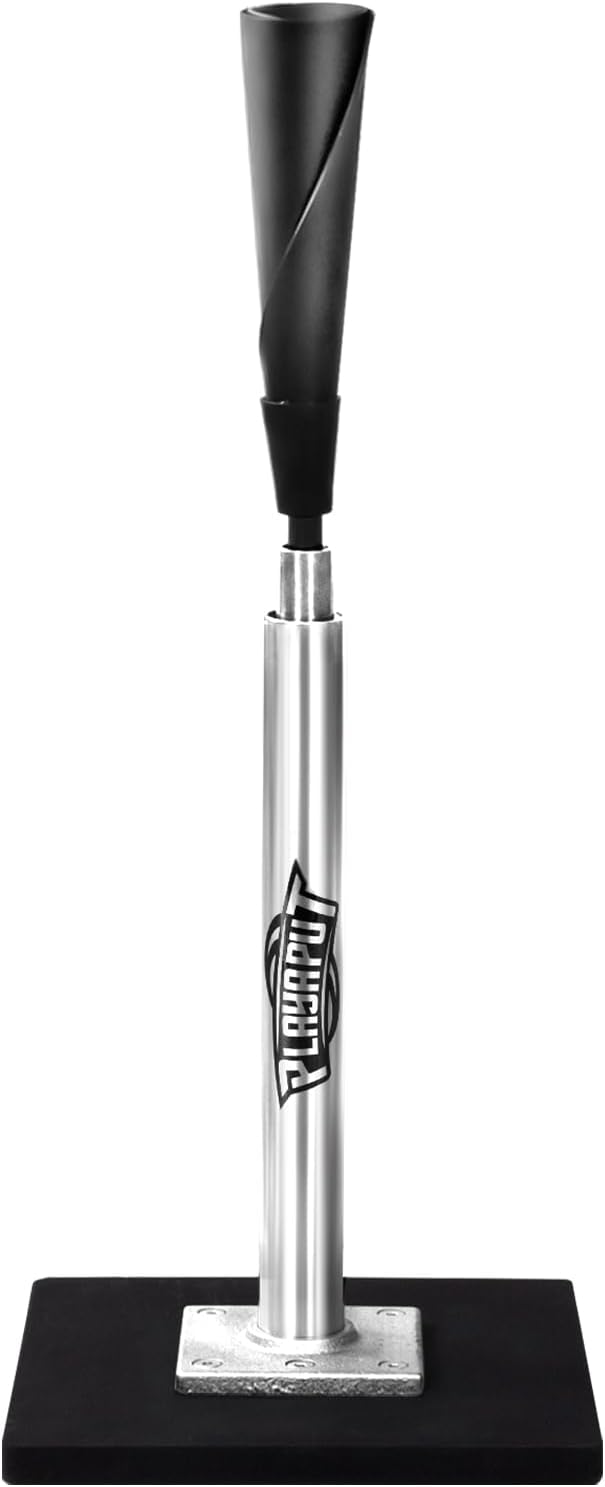 Baseball Batting Tee - Professional Hitting Tee for Baseball/Softball with Weighted Base,Flexible Rubber Top, Premium Aluminum Baseball Tee, Easy Adjust Height 24-46 inches For Kids or Adults-StrideForce Fitness