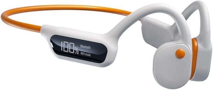 IHAO Swimming Headphones True Bone Conduction Open Ear Headset MP3 Player Built-in 32G Memory IP68 Underwater Waterproof Stereo Bluetooth Earphone for Driving Bicycling Running Skiing-X10 White-StrideForce Fitness