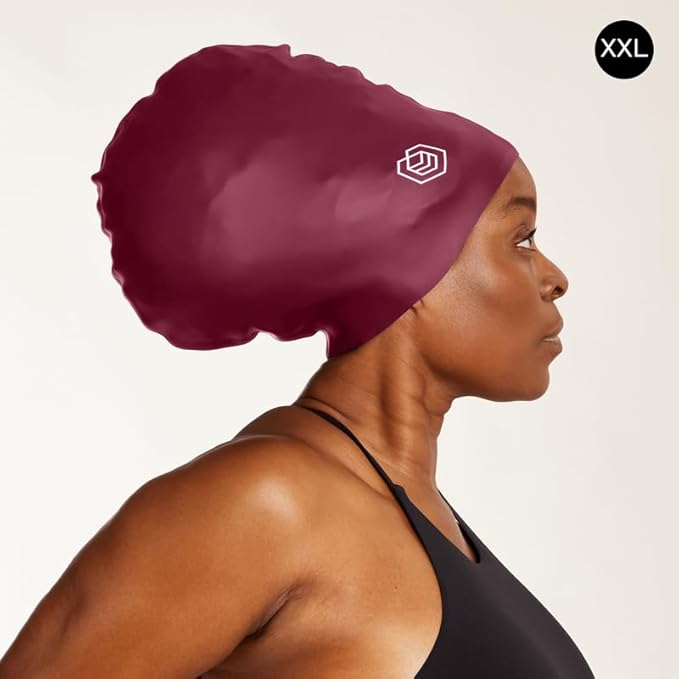 SOUL CAP - Large Swimming Cap for Long Hair - Designed for Long Hair, Dreadlocks, Weaves, Hair Extensions, Braids, Curls & Afros - Women & Men - Silicone-StrideForce Fitness
