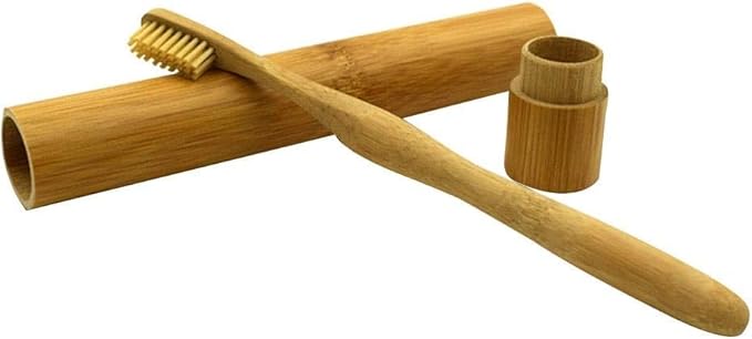 1 PC Bamboo Toothbrush Tube Case Holder Travel Camping Bathroom Accessory Toothbrushes Accessories Toothbrush Travel Containers