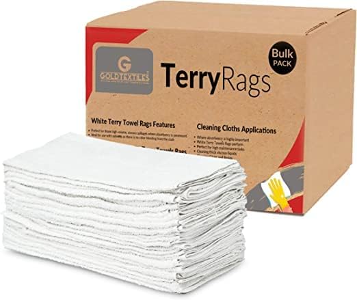 GOLD TEXTILES White Cotton B Grade Bath Towels - 100 Pcs, 20x40 Inches, Machine Washable-StrideForce Fitness