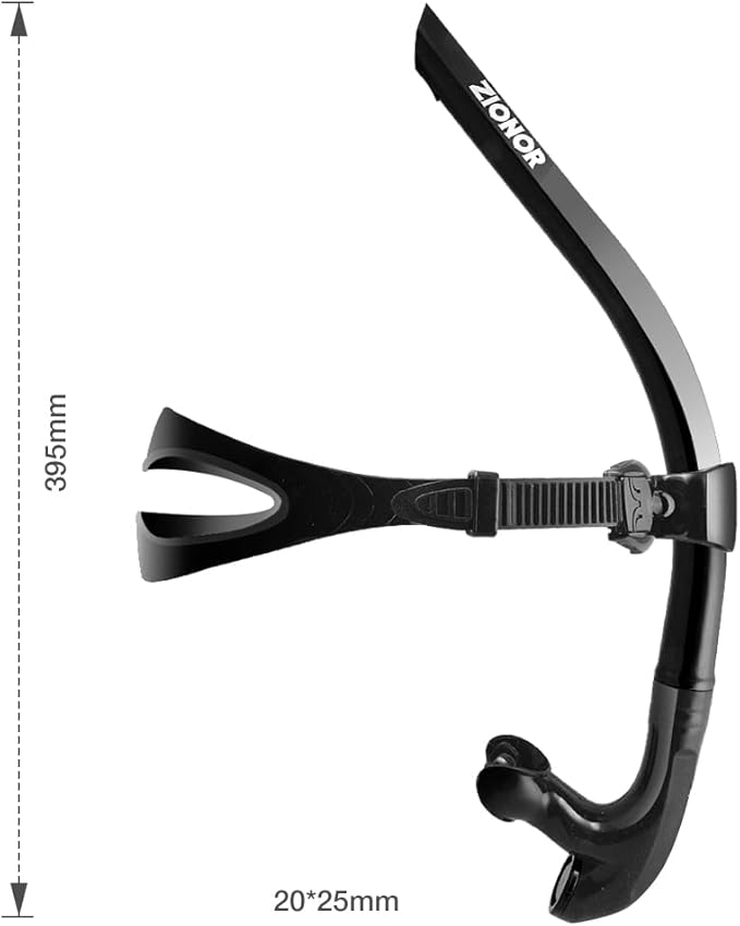 ZIONOR Snorkel Lap Swimming Swimmer Training Diving Snorkeling Comfortable Mouthpiece One-Way Purge Valve for Pool Open Water-StrideForce Fitness