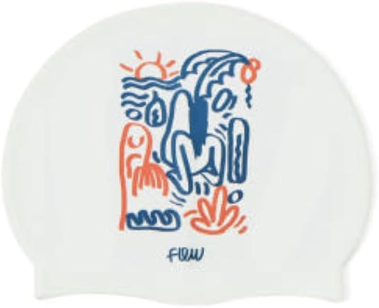 Unisex Silicone Swimming hat That Protects Hair and Ears, Pretty and Cool Artist Collaboration Design Swimming hat-StrideForce Fitness