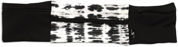 3 Pocket Adjustable Running Belt Waist Pack, Fanny Pack For Working Out With Sweat Resistant Backing, Holds All iPhone Models (Tie Dye/Black, Large/XL)-StrideForce Fitness