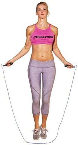 WOD Nation Adjustable Speed Jump Rope For Men, Women & Children - Blazing Fast Fitness Skipping Rope Perfect for Boxing, MMA, Endurance-StrideForce Fitness