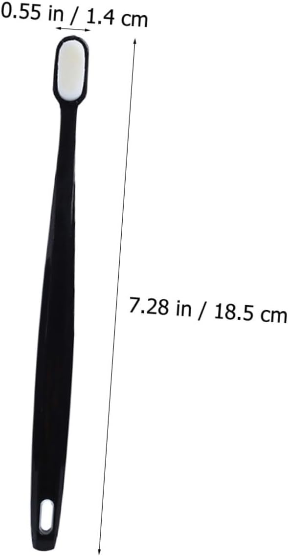 2Pcs Soft Bristle Toothbrush for Adults Sensitive Gum Care Ergonomic Handle Gentle Cleaning for Home and Travel Couples White and Black