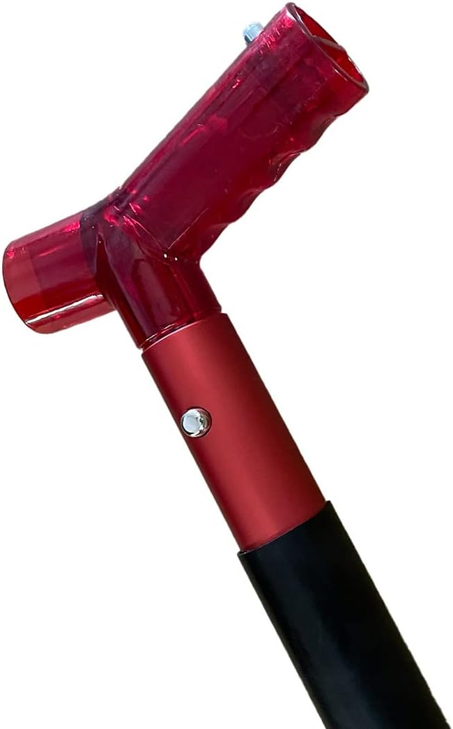 Emergency Snow Shovel with Saw - Converts from Dig to Chop/Hoe Mode Portable for Snowmobiles, Skiing, Backcountry, Avalanche Rescue Winter Survival Gear Car, Camping T6 Aluminum, Red-StrideForce Fitness