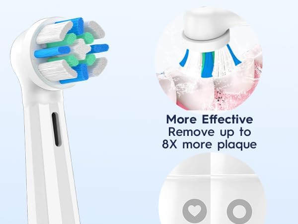 IO Replacement Heads Compatible with Oral B IO 2/3/4/5/6/7/8/9/10/Deep Clean Electric Toothbrushes, Brush Heads Compatible with Oral B IO with Medium Bristles (12 White)