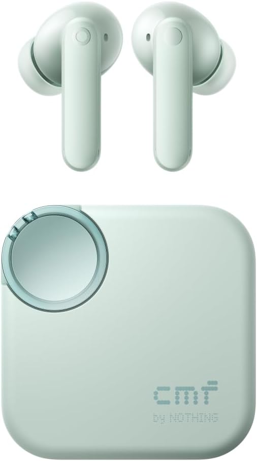 CMF Buds 2 Wireless Earbuds, 2025New Bluetooth Headphones with 48dB Hybrid ANC, Ultra Bass Technology Active Noise Cancellation Earphones, 55H Playtime, 6HD Mics, ChatGPT Integration Light Green-StrideForce Fitness