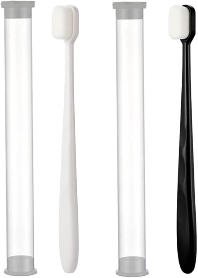 IMIKEYA Soft Micro-Nano Toothbrush 4Pcs Set with Flat Wave Heads, Ultra-Soft Bristles for Sensitive Gums, Household Oral Care Tool for Adults and Maternal Use