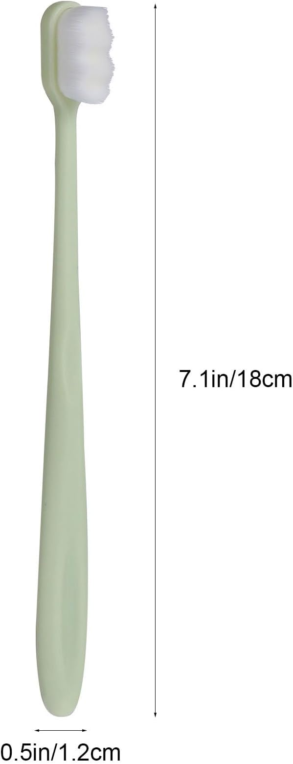 PLAFOPE 8pcs Extra Soft Manual Toothbrushes for Sensitive Teeth with Micro-Nano Floss Bristles Wavy Brush Heads for Oral Care Suitable for Postpartum and Adult Use and Gentle Cleaning