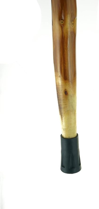 SE Natural Wood Walking Stick with Root Head, Carved Hand Grip, Steel Spike and Metal-Reinforced Tip Cover, 55" - WS631-52RH-StrideForce Fitness