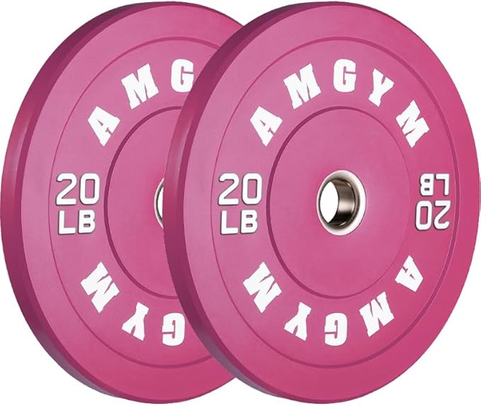 2 Inch Bumper Plates，10-500lbs，Barbell Rubber Olympic Weight Plates Set for Home Gym, Strength Training & Weight Lifting, Multiple Options Colors-StrideForce Fitness