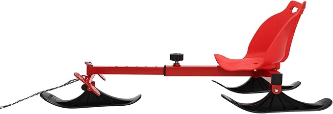 Snow Racer Scooter, Modern Ski Scooter Scooter up to 192.9lbs Board Snow Racer Sled for Kids and Adults-StrideForce Fitness
