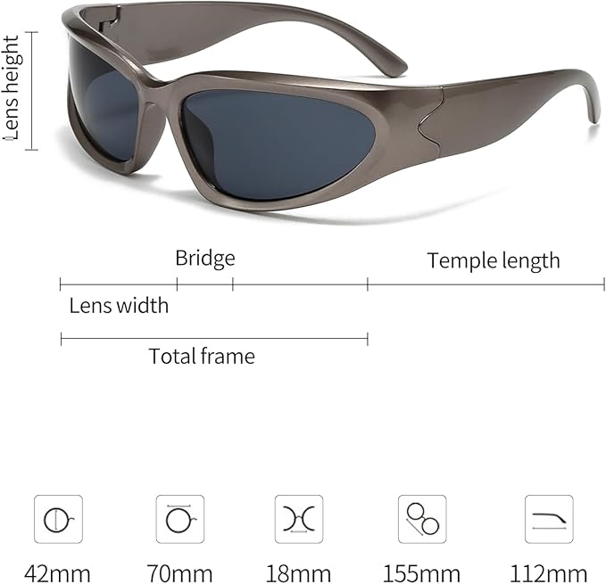 SOAR&EAGLE Y2K 3Pack Polarized sunglasses Wrap Around Men's Women's sunglasses Fashion Sport Shades Sun Glasses-StrideForce Fitness