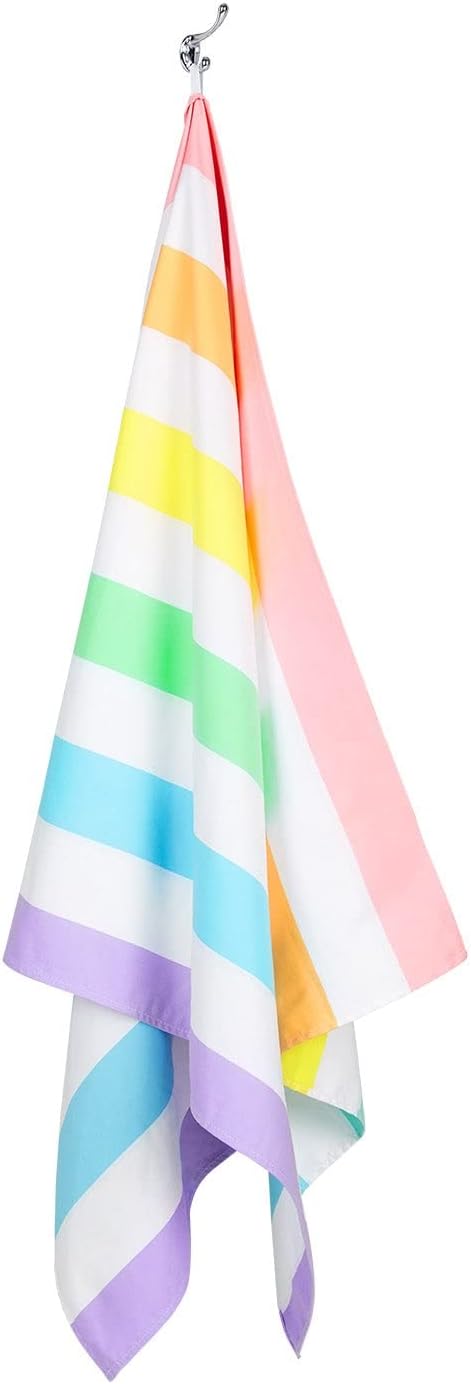 Dock & Bay Beach Towel - Quick Dry, Sand Free - Compact, Lightweight - 100% Recycled - Includes Bag - Summer - Unicorn Waves - Large (160x90cm, 63x35)-StrideForce Fitness