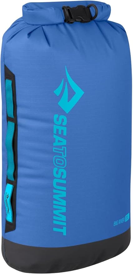 Sea to Summit Big River Dry Bag, Heavy-Duty Dry Storage, 20 Liter, Surf Blue-StrideForce Fitness
