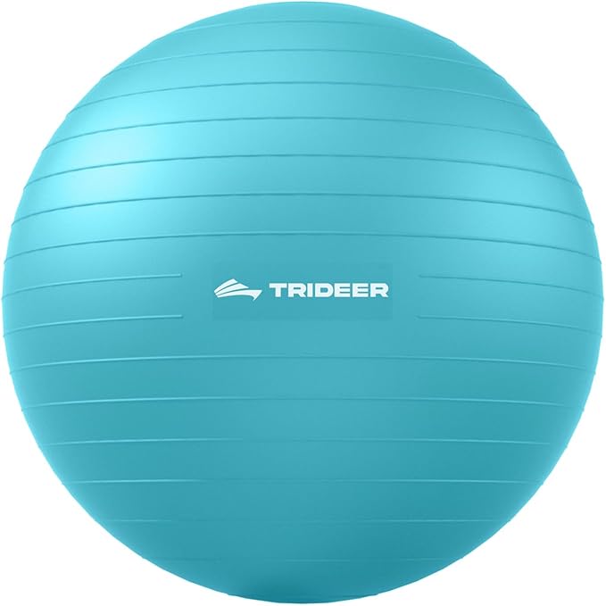 Trideer Extra Thick Yoga Ball Exercise Ball, 5 Sizes Gym Ball, Heavy Duty Ball Chair for Balance, Stability, Pregnancy, Quick Pump Included-StrideForce Fitness