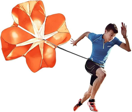 Bfsmile Running Speed Training 56" Parachute with Adjustable Strap, Free Carry Bag. Speed Chute Resistance Running Parachute for Kids Youth and Adults-StrideForce Fitness