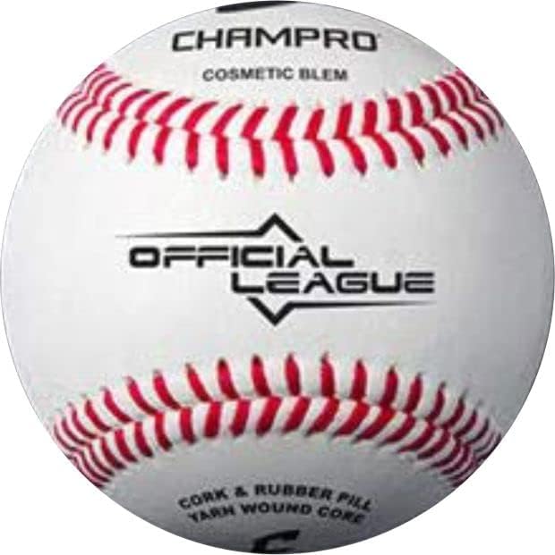 CHAMPRO CBB-200D Full Grain Leather Cover Baseballs with Cosmetic Blem in a Black Bucket – 30 Balls and one Rods Can Sleeve Included-StrideForce Fitness