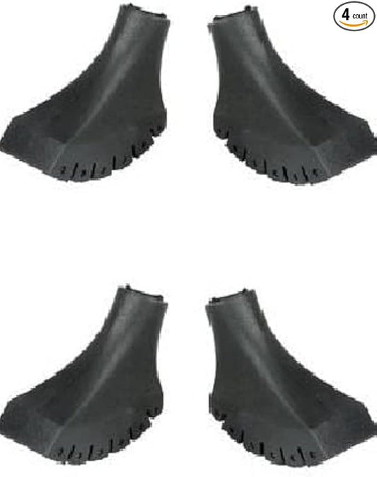 4 Pack of Extra Durable Rubber Replacement Tips (Replacement Feet/Paws/Ferrules/Caps) for Trekking Poles - Fits All Standard Hiking and Nordic Walking Poles-StrideForce Fitness