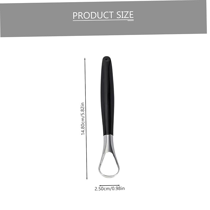 Baluue 2pcs Stainless Steel Tongue Scraper for Adults Portable and Transparent Box Ergonomic Design for and Oral Health