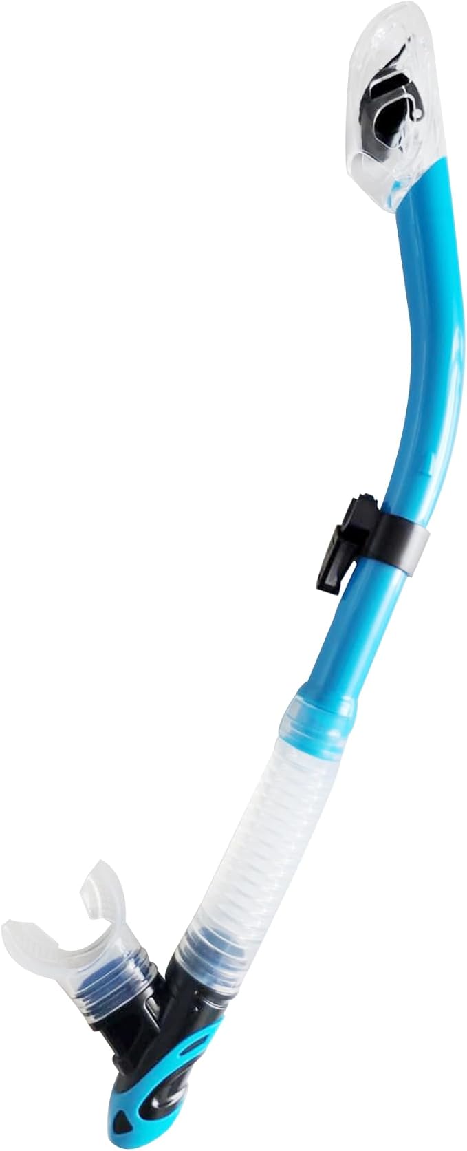 Diving Dry Snorkel, Easy Breath Diving Snorkel for Snorkeling, Scuba Diving, Freediving, Swimming Training, Design with Food-Grade Silicone Mouthpiece/Top Dry Valve for Adult Youth-StrideForce Fitness