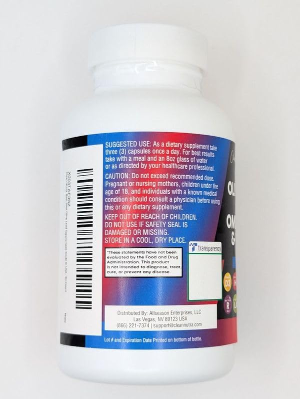 Clean Nutraceuticals Beet Root Capsules Olive Leaf Nattokinase Garlic Extract L-Arginine Omega 3 Red Yeast Rice Hibiscus Danshen - Healthy Support Supplement - 90 Ct-StrideForce Fitness