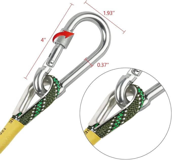 X XBEN Outdoor Climbing Rope 10M(32ft) 20M(64ft) 30M(96ft) 50M(160ft) 70M(230ft) 152M(500FT) 352M(1000FT) Static Rock Climbing Rope for Escape Rope Ice Climbing Equipment Fire Rescue Parachute-StrideForce Fitness