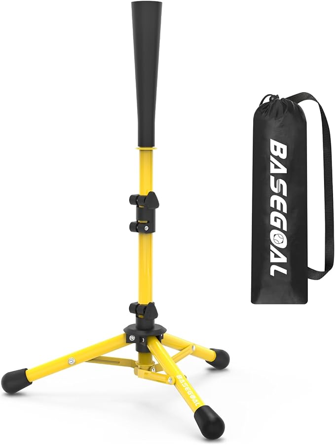 Baseball Tee for Kids,Batting Tee,Softball Tee,Youth Hitting Tee,Teeball Tee,Travel Tee,Easy Adjustable Height-StrideForce Fitness