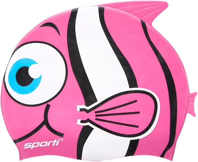 Sporti Silicone Swim Cap for Kids, Unisex Youth Swimming Cap, Protection Bathing Caps for Your Children, Aged 2-10-StrideForce Fitness