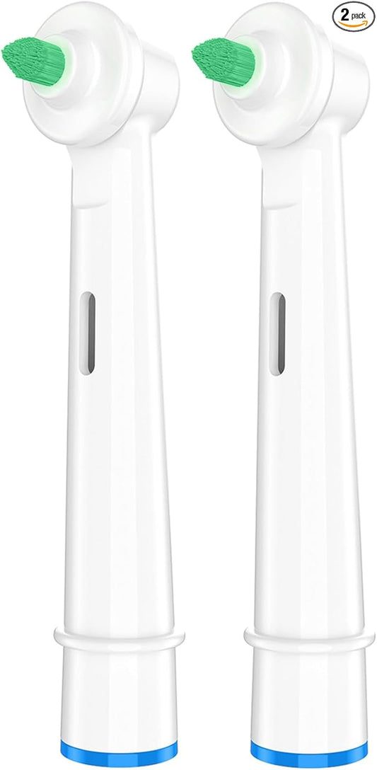 Interdental Replacement Toothbrush Heads for Oralb Electric Toothbrush Ortho and Power Tip Bristle Replacement Head - 2-Pack | Braces Brush Heads with Dupont Bristles | Interproximal Clean