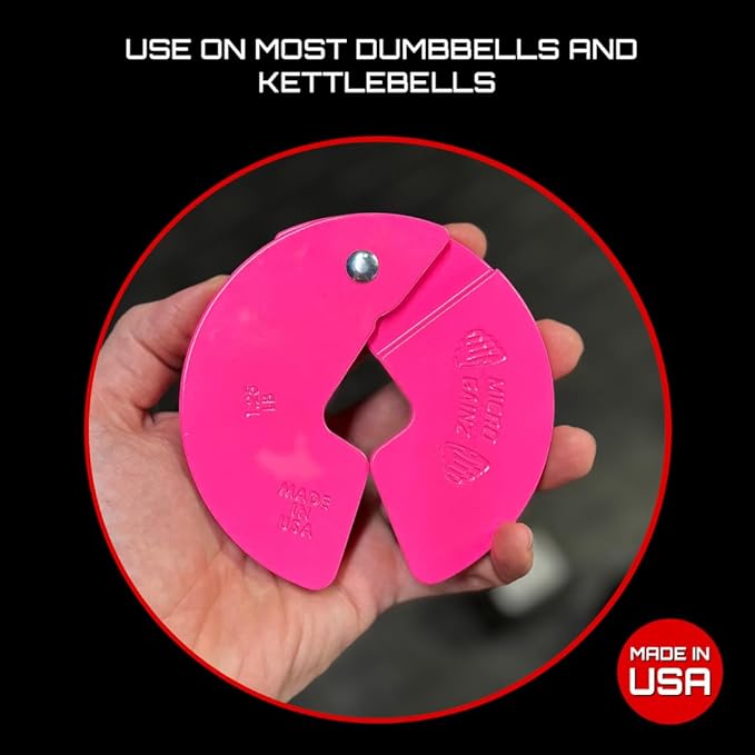 Micro Gainz Dumbbell Fractional 1.25lb Weight Plate, Ideal for Micro Loading, (Choose Color) 4 Piece Fractional Weight Plates, Designed for Dumbbell Training, Made In USA-StrideForce Fitness