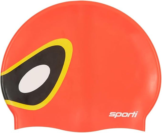 Sporti Silicone Swim Cap for Kids, Unisex Youth Swimming Cap, Protection Bathing Caps for Your Children, Aged 2-10-StrideForce Fitness