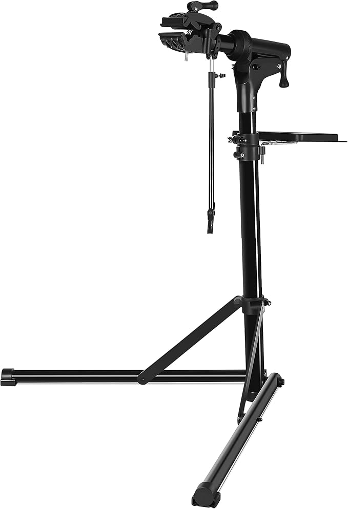 CXWXC Bike Repair Stand -Shop Home Bicycle Mechanic Maintenance Rack- Bike Workstands for Mountain Bike and Road Bike (rs100) (Black)-StrideForce Fitness