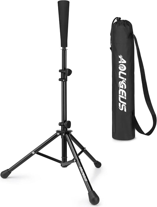 Baseball Tee Batting Tee Softball Tee Portable Travel Hitting Tee,Easy Adjustable Height,Stable Tripod Stand-StrideForce Fitness