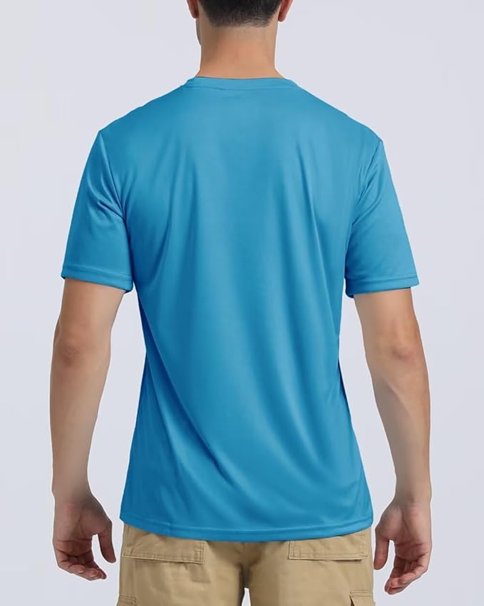 Boladeci Men's Swim Shirt Short Sleeve UPF 50+ Sun Protection SPF UV Moisture Wicking Lightweight Quick Dry Rash Guard-StrideForce Fitness