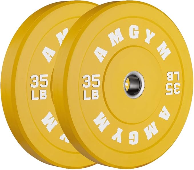 2 Inch Bumper Plates，10-500lbs，Barbell Rubber Olympic Weight Plates Set for Home Gym, Strength Training & Weight Lifting, Multiple Options Colors-StrideForce Fitness