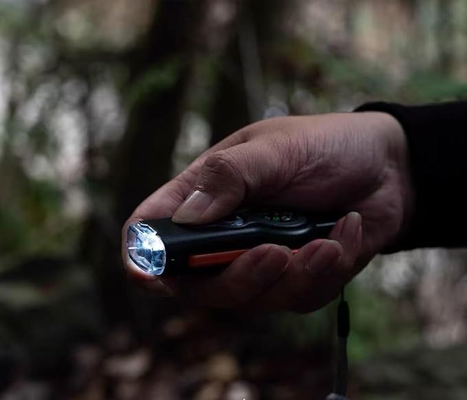 7 in 1 Emergency Survival Whistle with Compass, Outdoor Multi-Functional Hiking Safety Tool with Lanyard-StrideForce Fitness