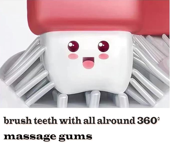 Toddler Toothbrush U Shaped,Lovely Colorful Food Grade Kids Toothbrush for 2-8 Years Old (4 Pack)