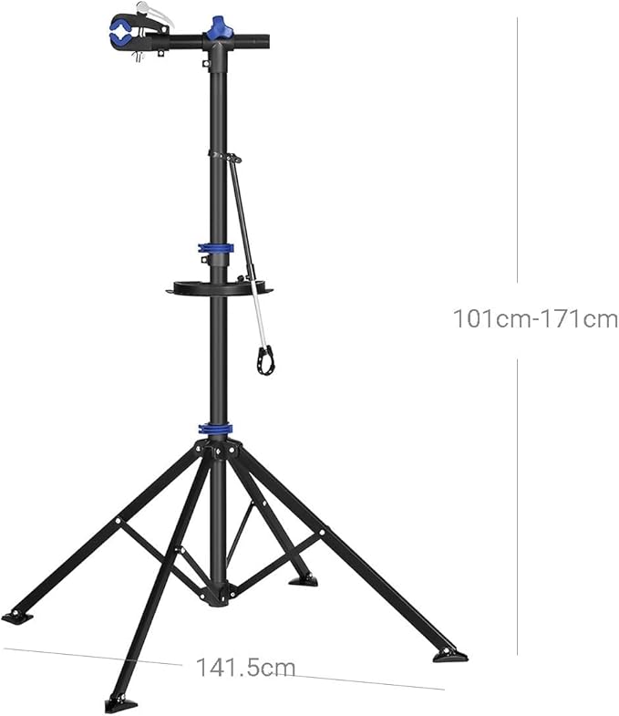 Bike Repair Stand with Quick Release Bicycle Maintenance Rack Bike Workstand Height Adjustable and Portabl with Tool Tray Extensible Bike Repair Rack for Road & Mountain Bikes-StrideForce Fitness