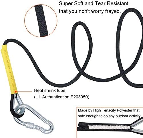 X XBEN Outdoor Climbing Rope 10M(32ft) 20M(64ft) 30M(96ft) 50M(160ft) 70M(230ft) 152M(500FT) 352M(1000FT) Static Rock Climbing Rope for Escape Rope Ice Climbing Equipment Fire Rescue Parachute-StrideForce Fitness