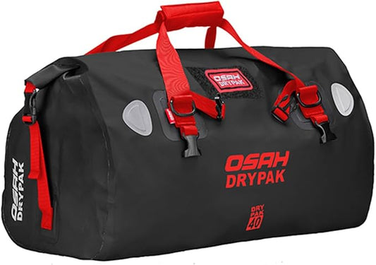 Waterproof Duffel& Luggage Bag - Motorcycle Dry Bag Tail Saddle Bags with Roll Top Closure,Large Storage Space,for Camping, Kayaking, Fishing & Traveling(SkyBlack, 40L)-StrideForce Fitness