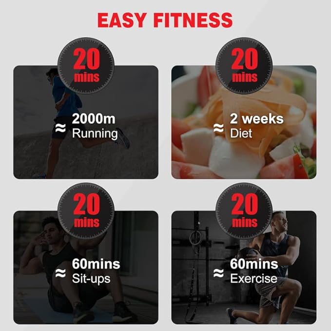 Electronic Muscle Stimulator, Abs Stimulator Muscle Toner, Ab Machine Trainer USB Rechargeable Gear for All Body, Fitness Strength Training Workout Equipment for Men and Women H9-StrideForce Fitness