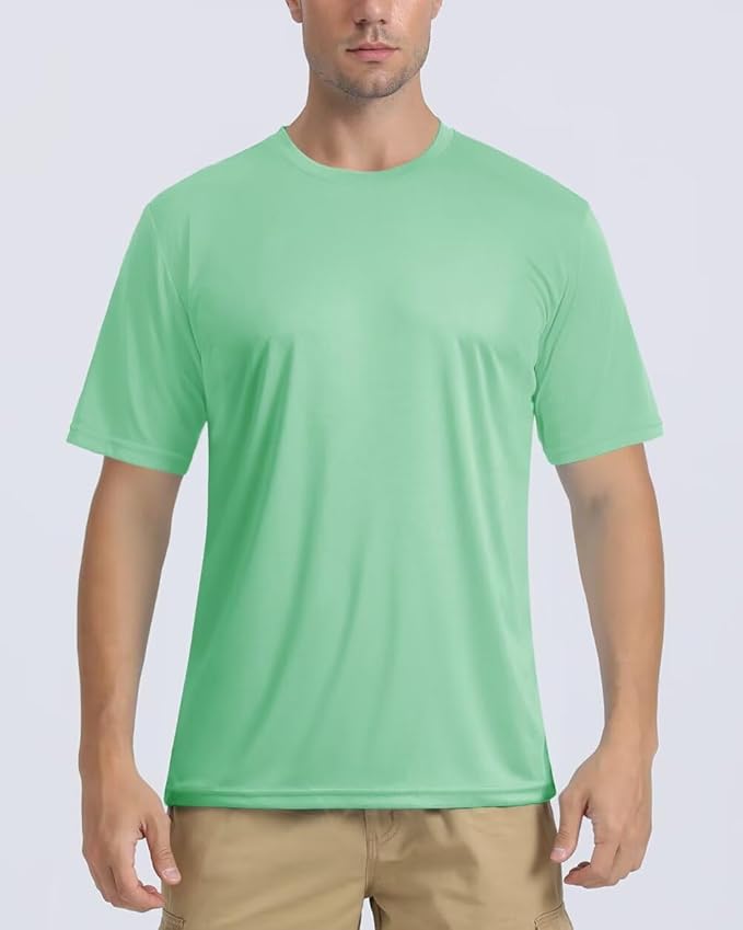 Boladeci Men's Swim Shirt Short Sleeve UPF 50+ Sun Protection SPF UV Moisture Wicking Lightweight Quick Dry Rash Guard-StrideForce Fitness