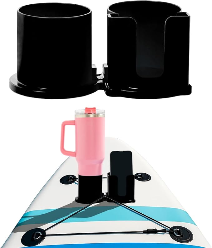 Paddleboard Cup Holder, Kayak Drink Holder for Paddle Board Cup and Phone Holder, Sup Surfboards Canoes Kayak Paddle Board Accessories for Types of Cup Bottle Drink-StrideForce Fitness