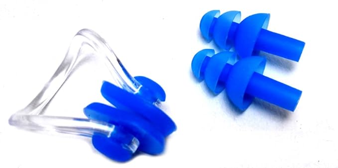 Zooshine 6 Sets Waterproof Silicone Swimming Earplugs Nose Clip Plugs,Ear & Nose Protector Swimming Sets Box Package-StrideForce Fitness
