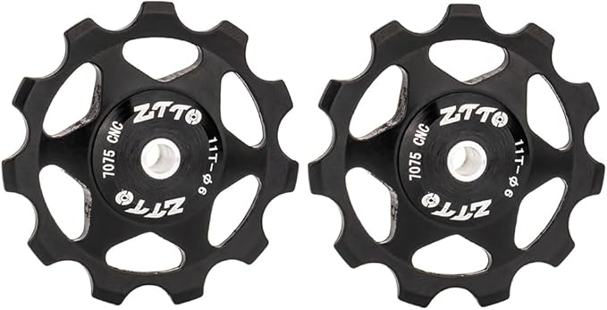 ZTTO Guide Pulley Bike Rear Derailleur Pulley Wheels, Colorful Aluminum Alloy 11T 13T CNC Road Bike Guide Roller Bicycle Derailleur 4mm 5mm 6mm for MTB, Road Bike-StrideForce Fitness