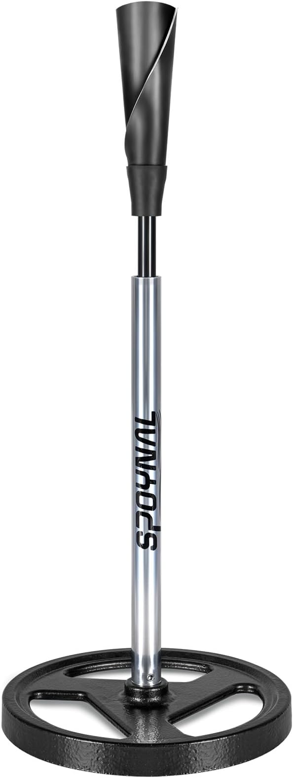 Portable Batting Tee for Baseball/Softball - Adjustable Height 24" to 46", 25" to 37", Baseball Practice Training Hand-Rolled Flexible Rubber Top & Heavy Duty Base for T-Ball, Youth & Adults-StrideForce Fitness